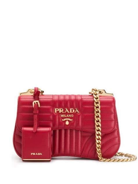 Prada Diagramme Shoulder Bag In F027w Fuoco 1 